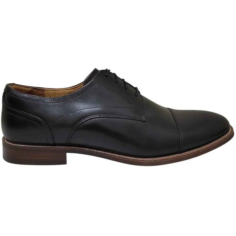 Florsheim Men Ruvo Cap Toe Derby Oxfords Size US 10.5M Black Leather